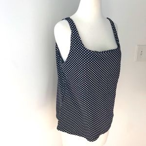 Karen Scott Built Bra Tank Top Polka Dot B…